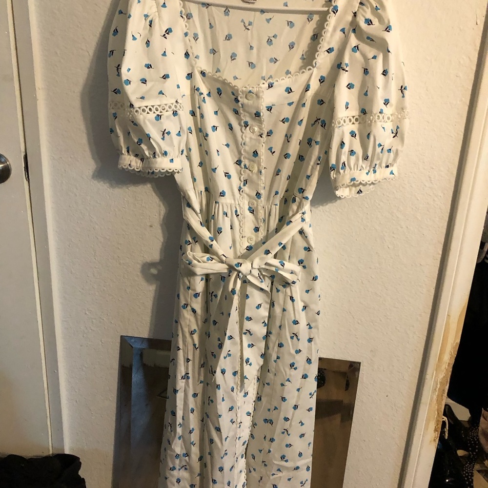 Kate Spade Garden Ditsy Floral Midi Dress